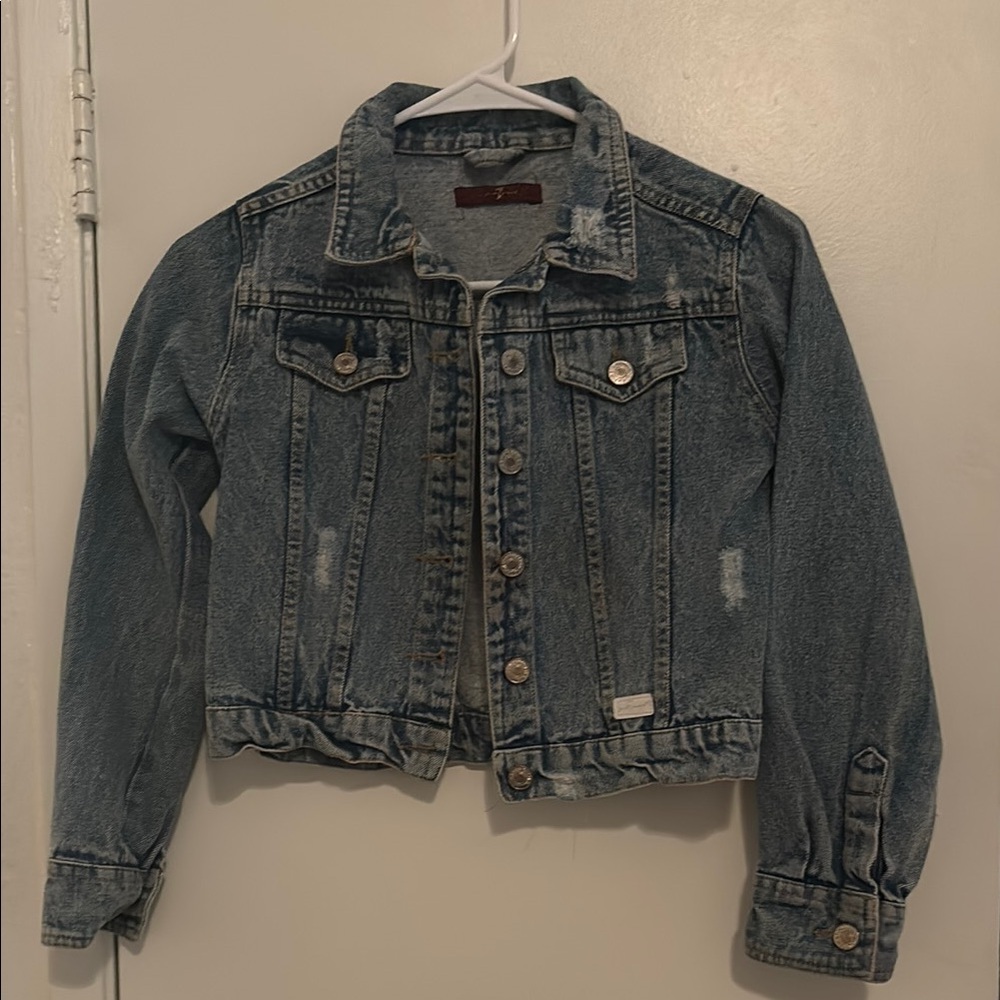 Girls Denim Jean Jacket . 7 for all mankind. Size 8
